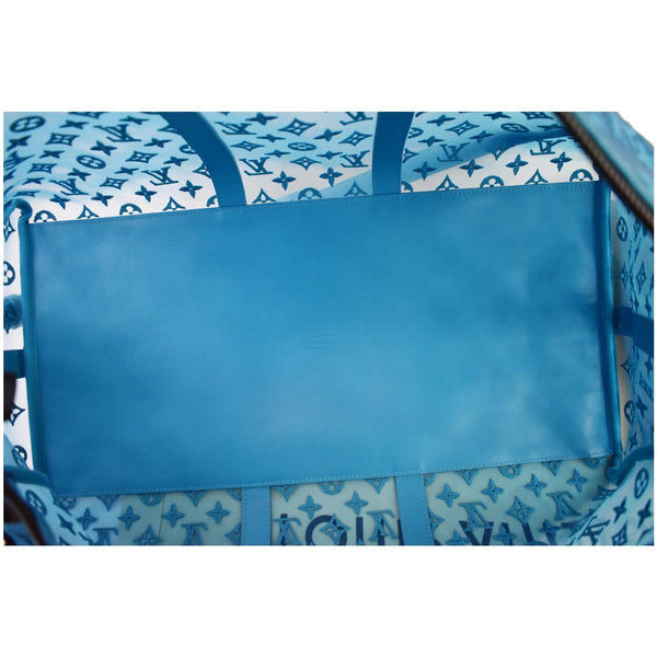 LOUIS VUITTON Keepall Triangle 50 Bandouliere Seethrough Travel Bag Blue
