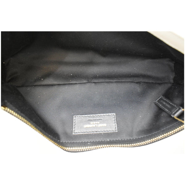 YVES SAINT LAURENT Kate Supple 99 Lambskin Leather Chain Shoulder Bag Light cream