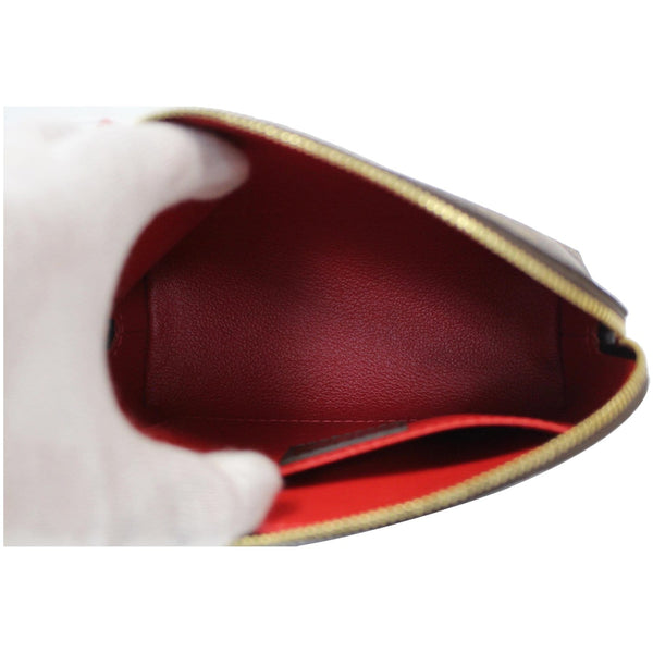 LOUIS VUITTON Damier Ebene Cosmetic Pouch Brown