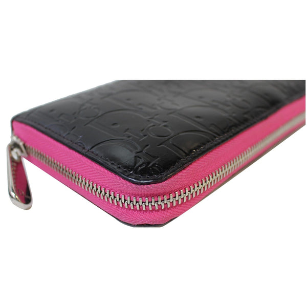 Christian Dior Diorissimo Patent Leather Zip Around Wallet - women clutch | DDH