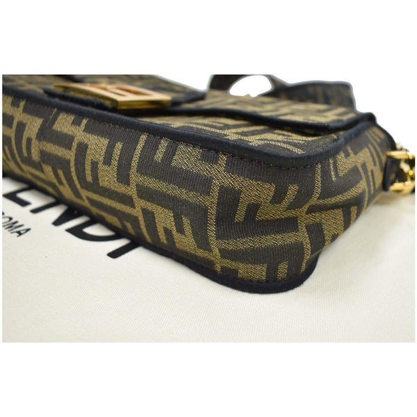 Fendi Mini Baguette Zucca Canvas Shoulder Bag - used handbag