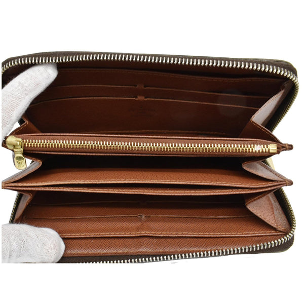 LOUIS VUITTON Zippy Organizer Monogram Canvas Wallet Brown