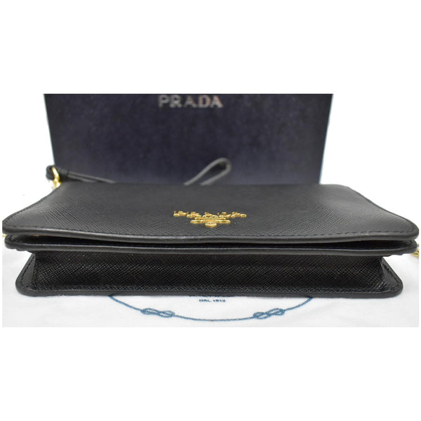 Prada Mini Saffiano Leather Chain Shoulder Bag - bottom side