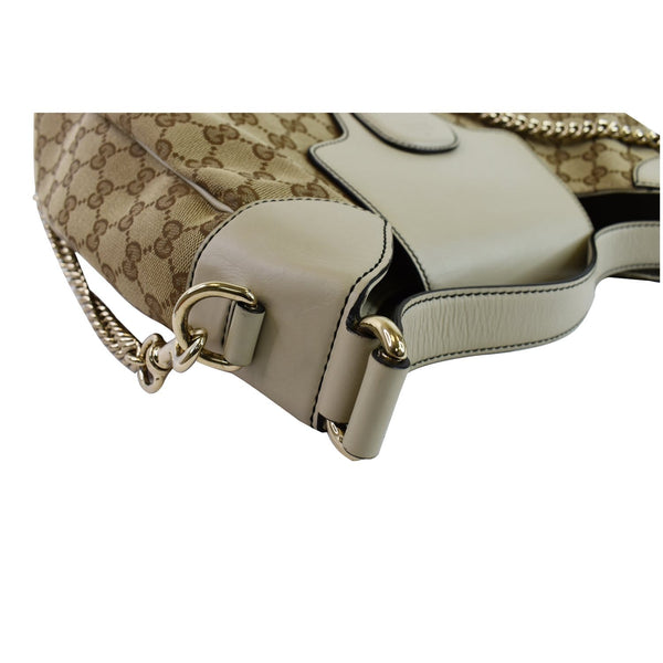 Gucci Emily Medium GG Canvas Hobo Shoulder Bag Beige side
