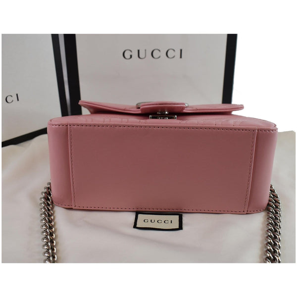 Gucci GG Marmont Mini Top Handle Bag Pink bottom