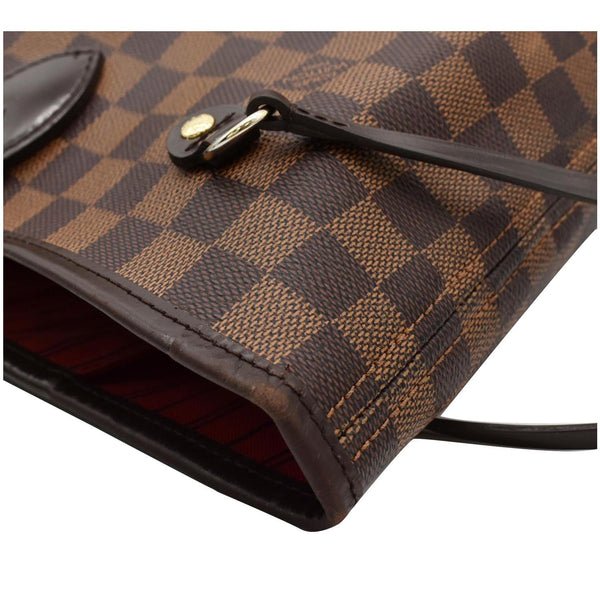 LOUIS VUITTON Neverfull MM Damier Ebene Tote Bag Brown