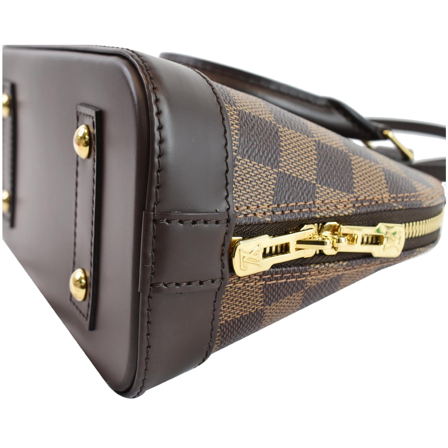 Louis Vuitton Alma Damier Ebene Shoulder Bag BB Brown Canvas. 100%  Authentic
