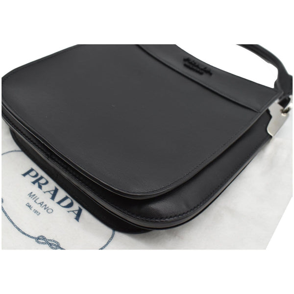 PRADA City Margit 1BC076 Calf Leather Satchel Bag Black