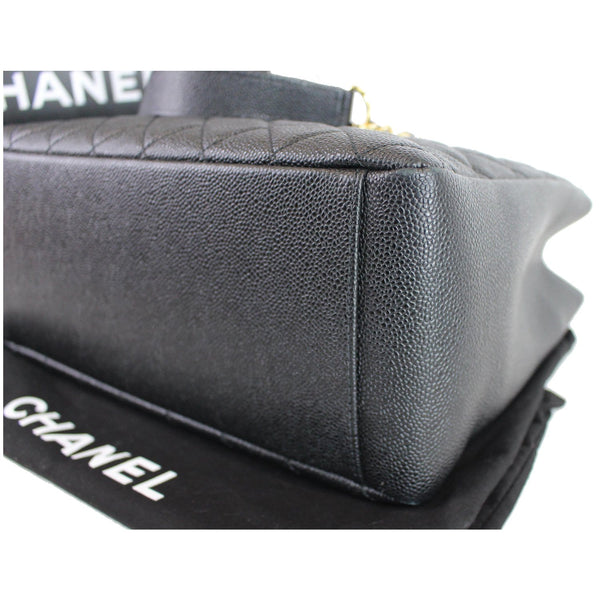CHANEL Grand Shopping Caviar Leather GST Tote Bag Black