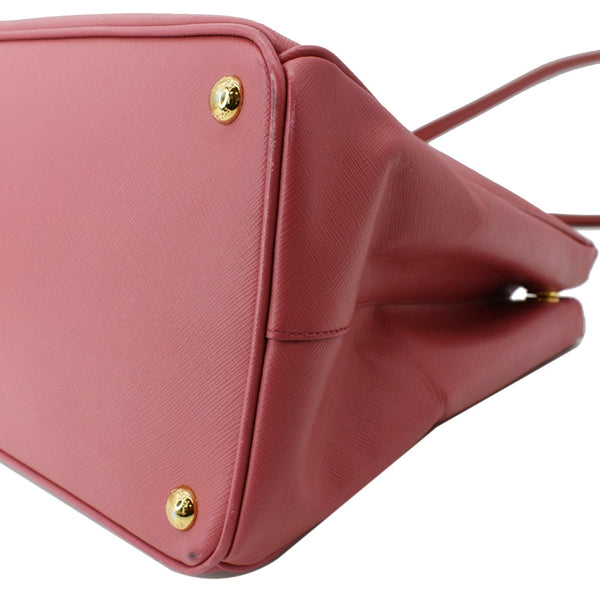 PRADA Galleria Large Double Zip Saffiano Leather Tote Bag Pink