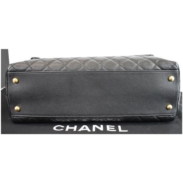 Chanel Large Coco Lizard Handle bag leather bottom