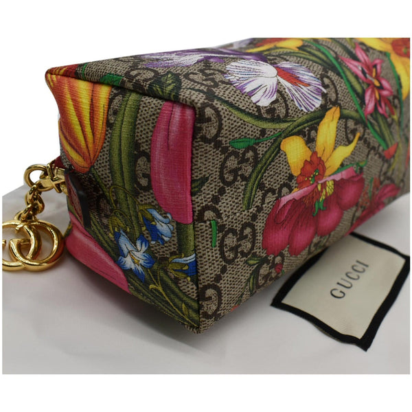 GUCCI Ophidia Floral GG Supreme Monogram Cosmetic Case Red 548394