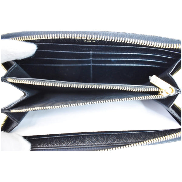 YVES SAINT LAURENT Matelasse Zip Around Wallet Black