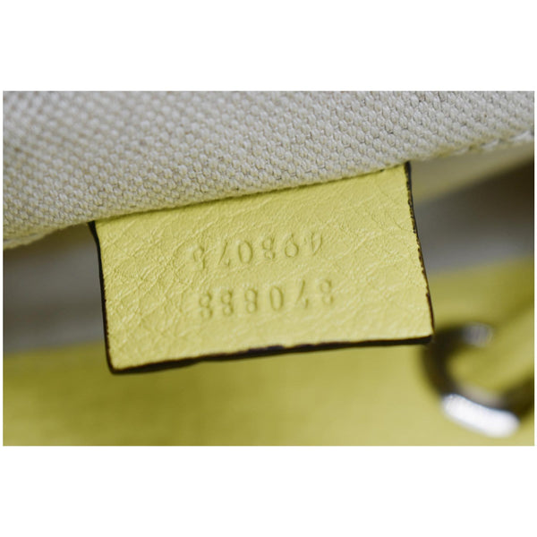 Gucci Bamboo Pebbled Leather Backpack Bag - serial code