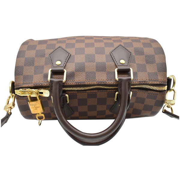 LOUIS VUITTON Speedy 25 Bandoulière Damier Ebene Satchel Bag Brown