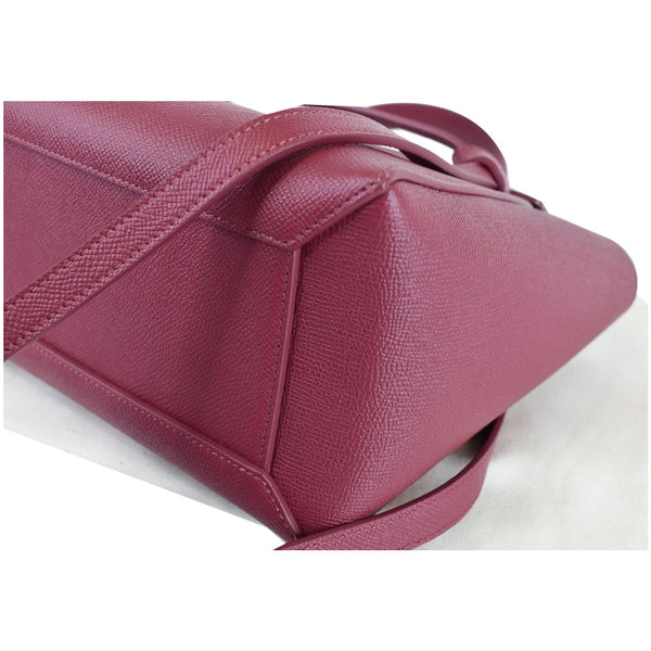 CELINE Micro Belt Grained Calfskin 2Way Shoulder Bag Ruby