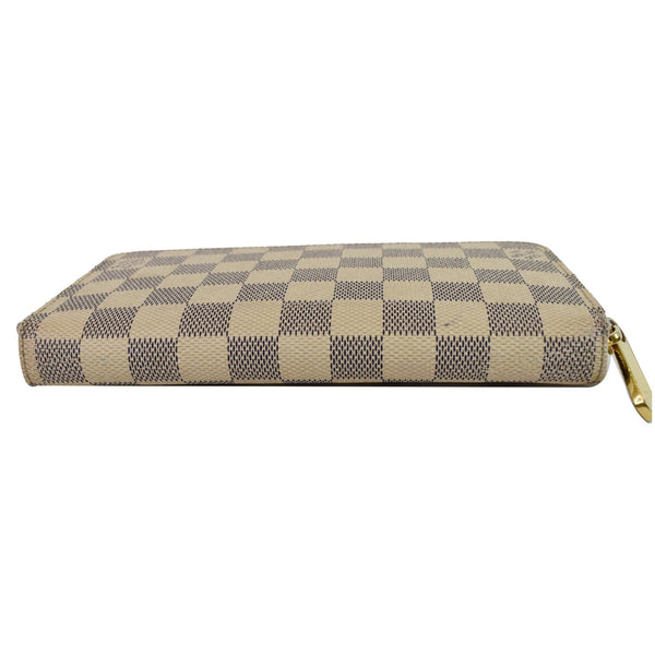 Louis Vuitton Damier Azur Zippy Long Wallet White - top side view