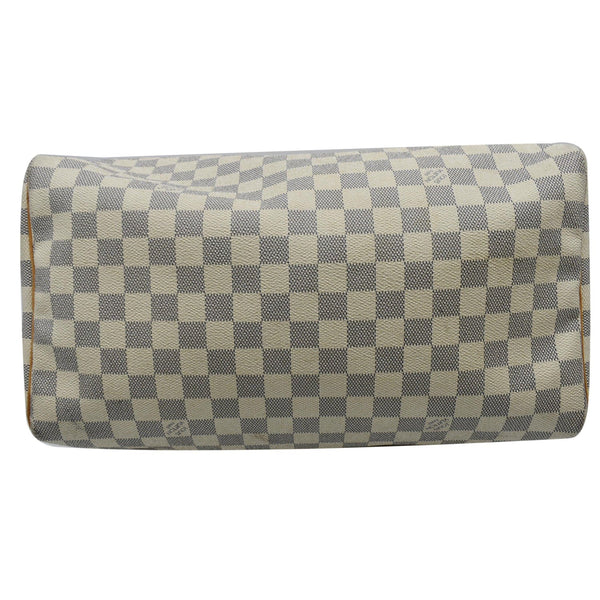 LOUIS VUITTON Speedy 35 Damier Azur Satchel Bag White