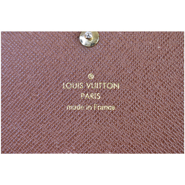 LOUIS VUITTON Emilie Monogram Canvas Wallet Brown