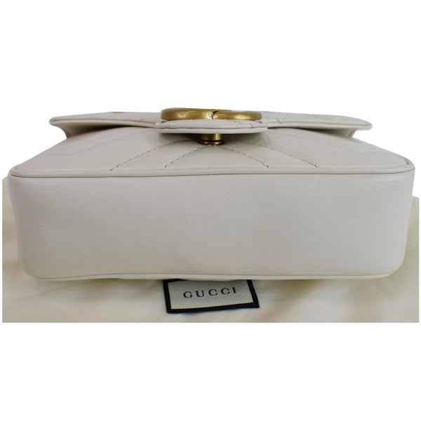 Gucci GG Marmont Super Mini Matelasse Leather Bag - white texture