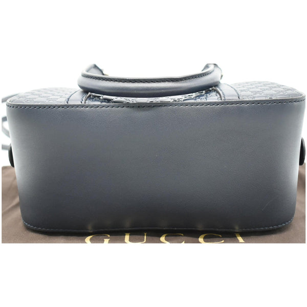 GUCCI Microguccissima Small Leather Crossbody Bag Blue 510289