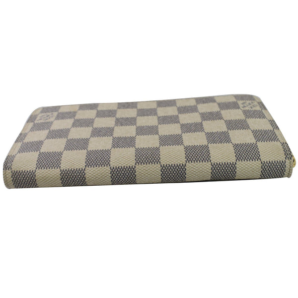 Louis Vuitton Damier Azur Zippy Long Wallet White top side view