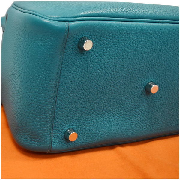 Hermes Lindy 30cm Clemence Leather bottom with metal feet
