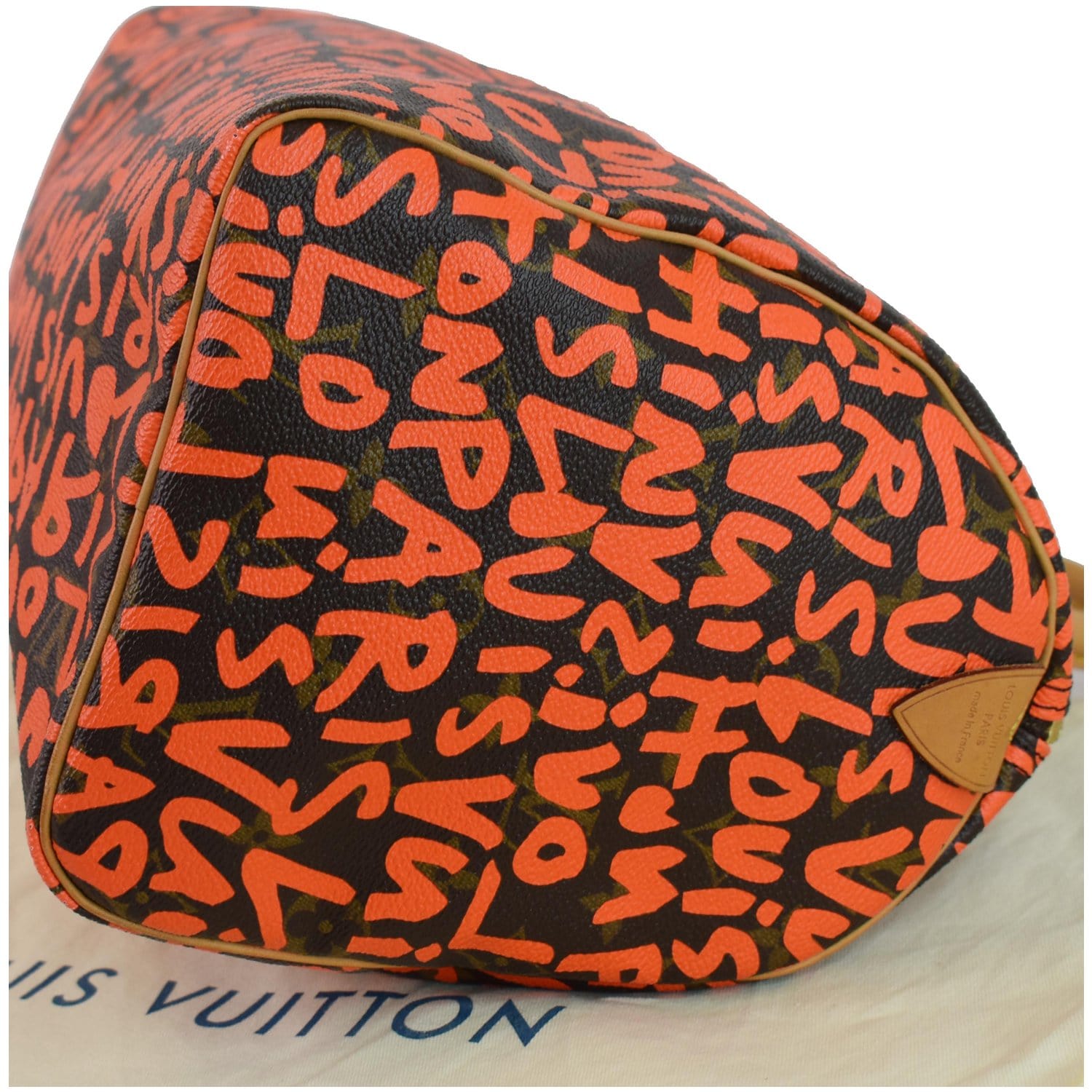 LOUIS VUITTON Monogram Graffiti Speedy 30 Orange 1229147