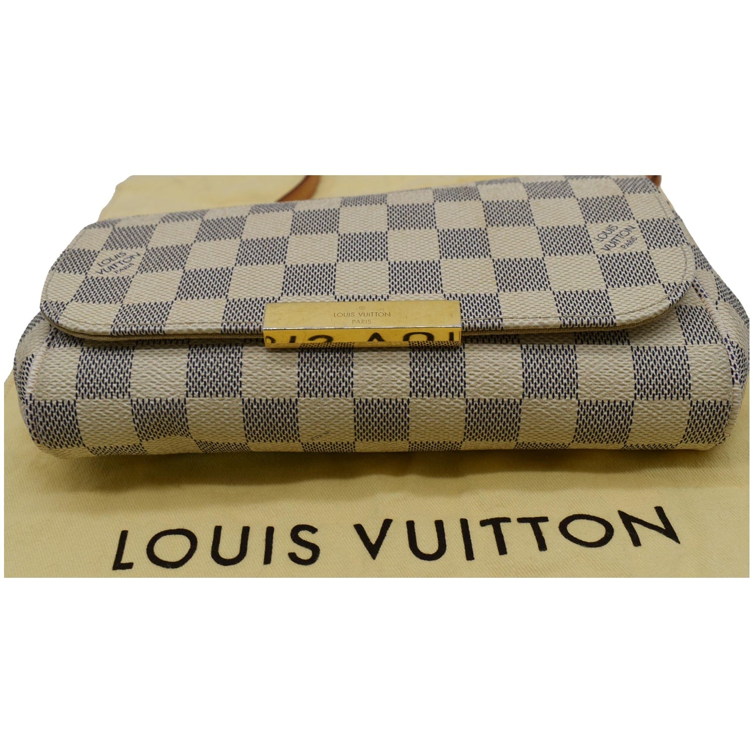 LOUIS VUITTON Favorite PM Damier Azur Crossbody Bag White- 15% OFF