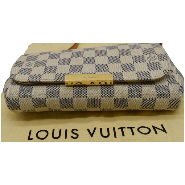 LOUIS VUITTON Favorite PM Damier Azur Crossbody Bag White