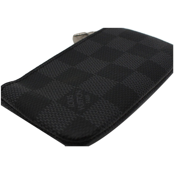 LOUIS VUITTON Pochette Key Cles Damier Graphite Coin Case Black