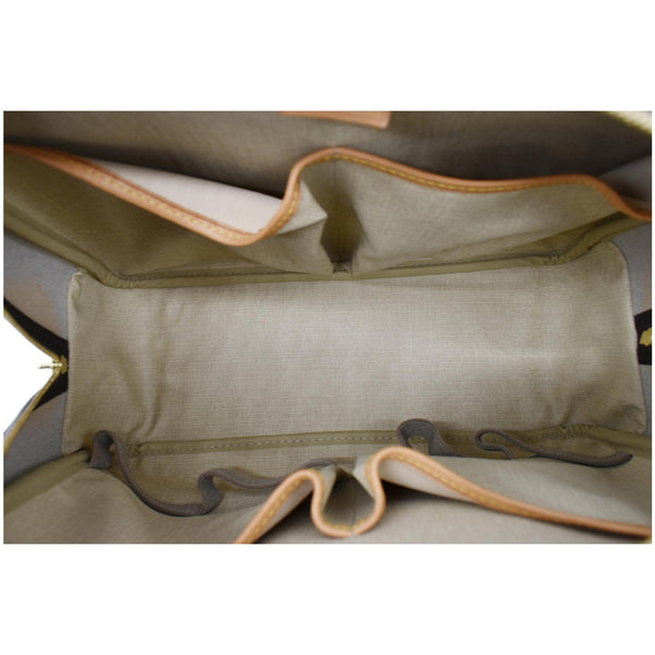 LOUIS VUITTON Deauville Boston Monogram Canvas Satchel Bag Brown