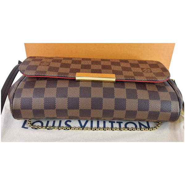 LOUIS VUITTON Favorite MM Damier Ebene Crossbody Bag Brown