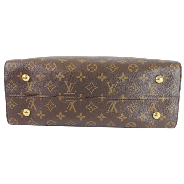 Louis Vuitton Tuileries Monogram Canvas Tote Shoulder - gold button bottom