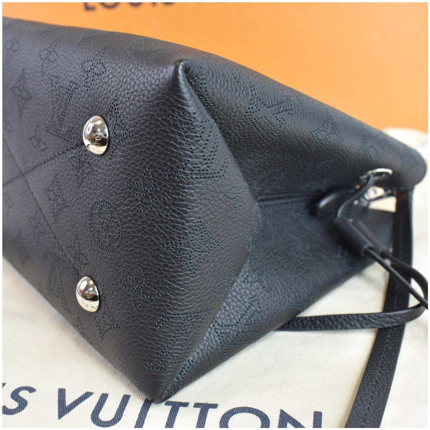 Louis Vuitton Blue Nuage Monogram Perforated Mahina Bella Silver Hardware, 2022 (Like New), Womens Handbag