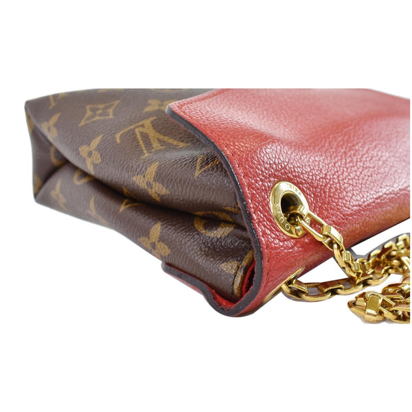 LOUIS VUITTON Pallas Chain Monogram Canvas Crossbody Bag Brown