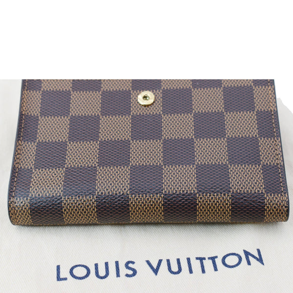 LOUIS VUITTON Damier Ebene Normandy Compact Wallet Rose Ballerine