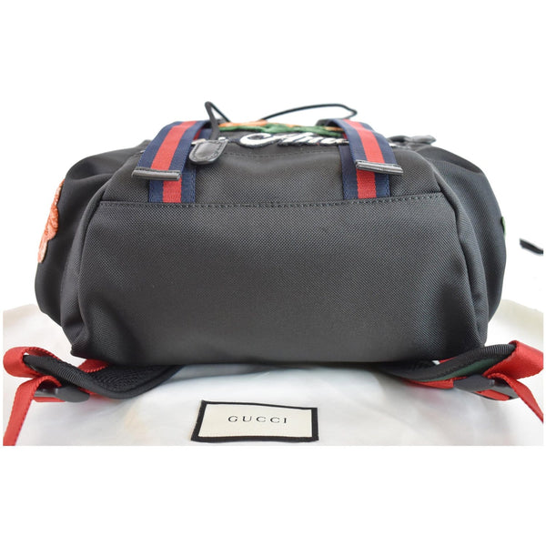GUCCI Techno Embroidery Fabric Backpack Bag Black 478327