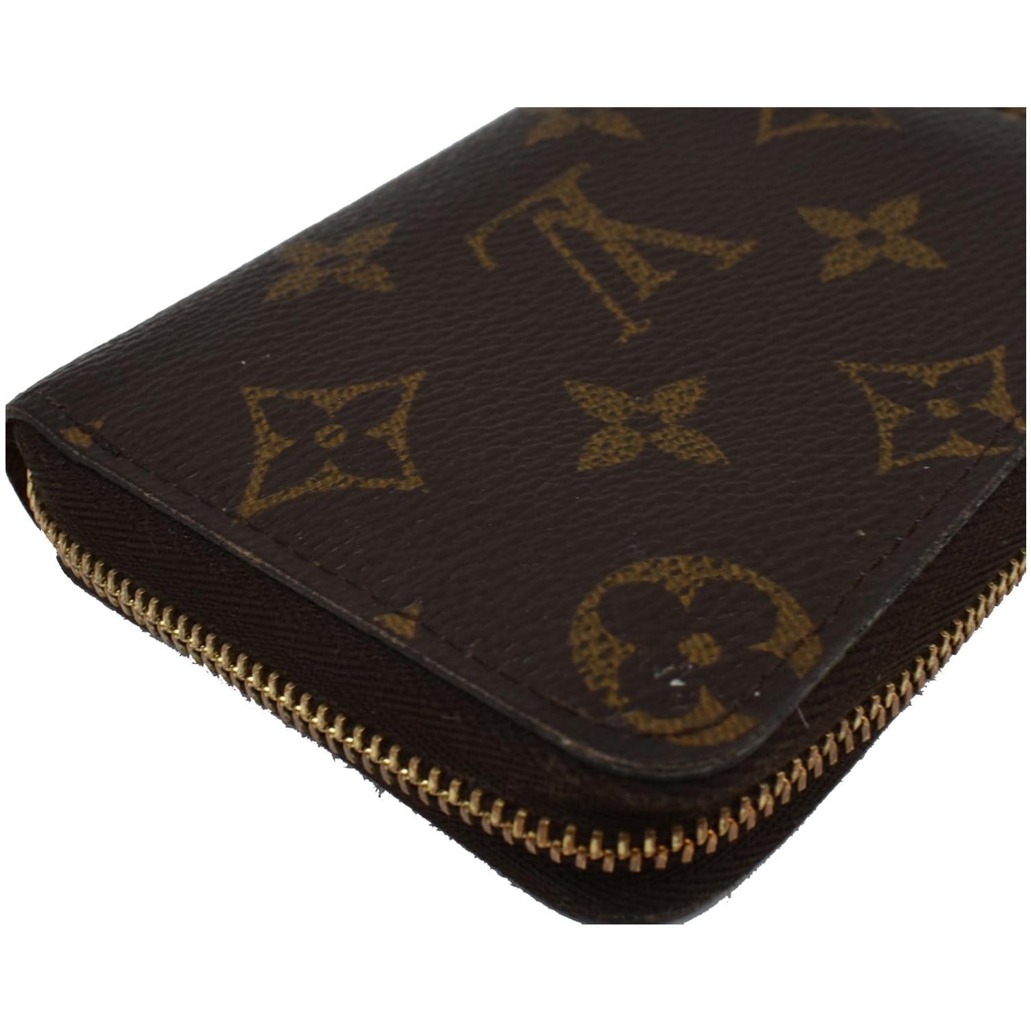 Louis Vuitton Zippy Coin Purse Brown Canvas Wallet (Pre-Owned)