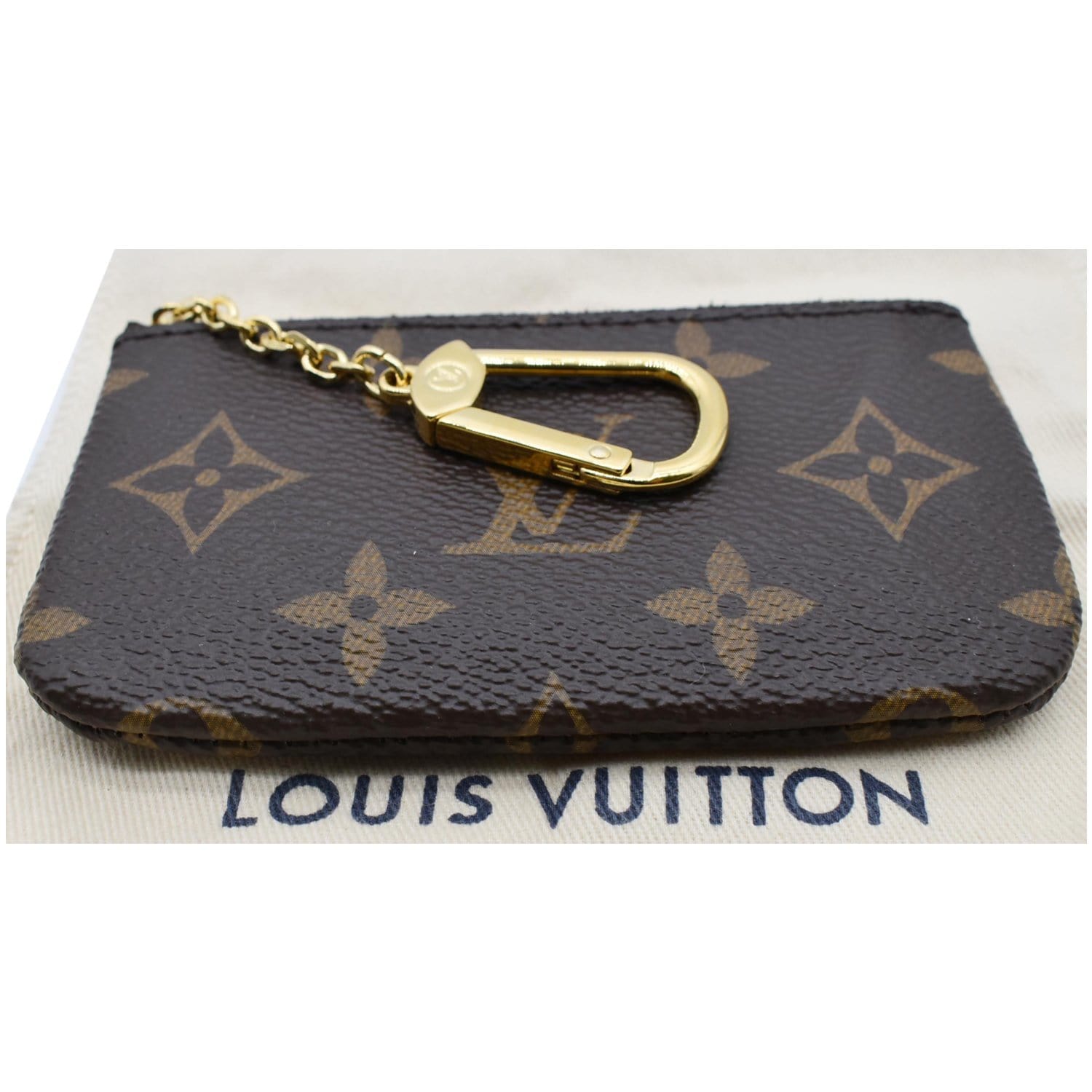  Louis Vuitton Women's Pre-Loved Pochette Cles, Monogram, Brown,  One Size : Clothing, Shoes & Jewelry