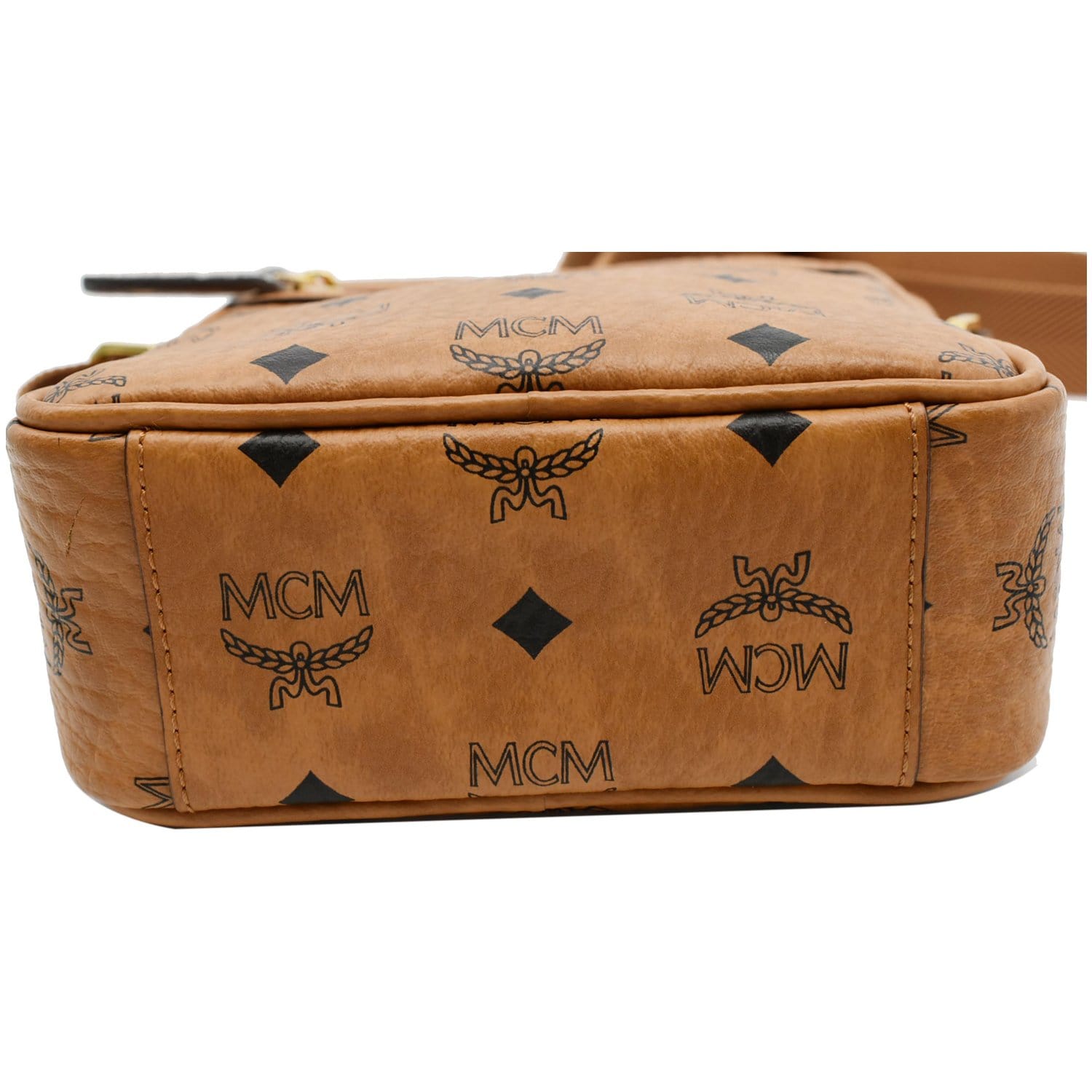 MCM Monogram Visetos Cognac Multi Pochette Bag $895