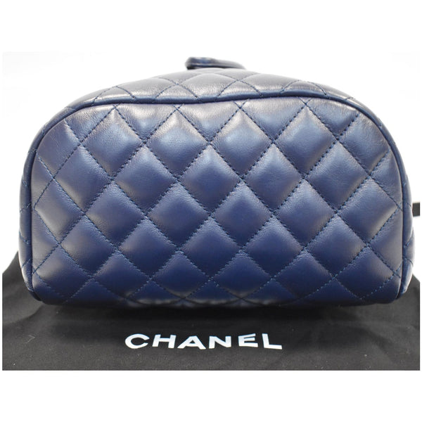 CHANEL Small Urban Spirit Quilted Lambskin Backpack Bag Navy