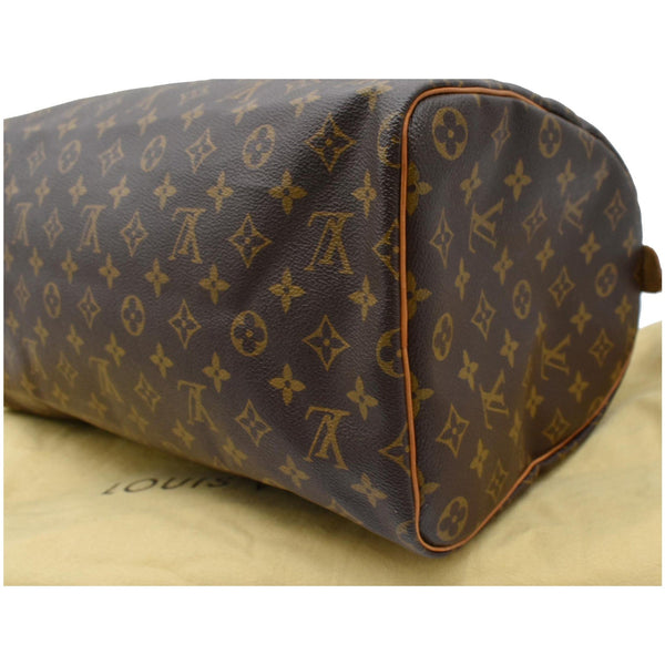 LOUIS VUITTON Speedy 40 Monogram Canvas Satchel Bag Brown