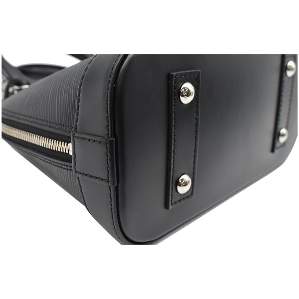 LOUIS VUITTON Alma BB Epi Leather Satchel Crossbody Bag Black