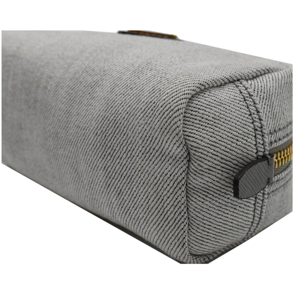 Prada Milano Denim Canvas Pouch Bag Grey - Dallas Handbags