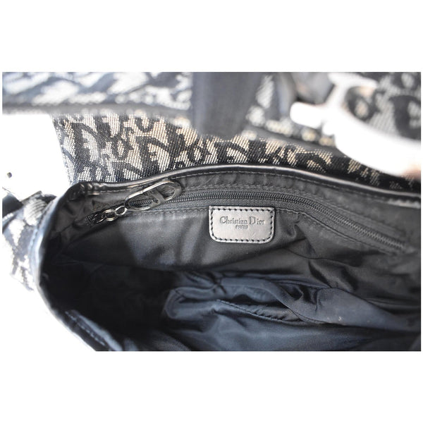 Christian Dior Saddle Canvas interior Handbag Black