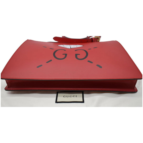 Gucci Diamond GG Calfskin Leather Messenger Bag Red 429004