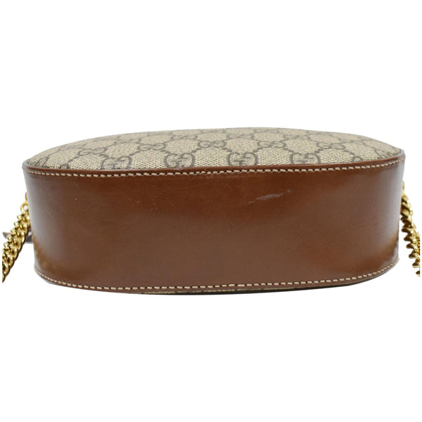 GUCCI GG Supreme Mini Chain Crossbody Bag Beige 409535