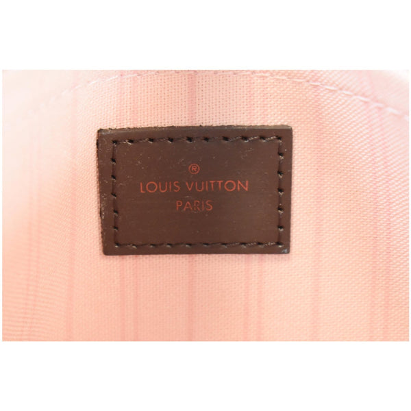 Louis Vuitton Pochette Damier Ebene Neverfull MM Pouch - lv tag