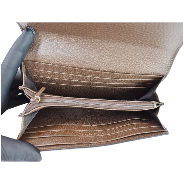 Gucci Ophidia GG Continental Supreme Canvas Wallet Beige 523153